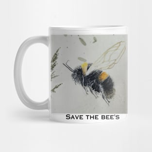 Save the bee's, watercolor painting Mug